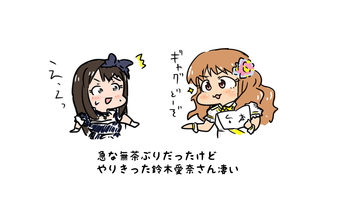 当時描いたレポとかイラスト置いときますね

#バンナムフェス特番 