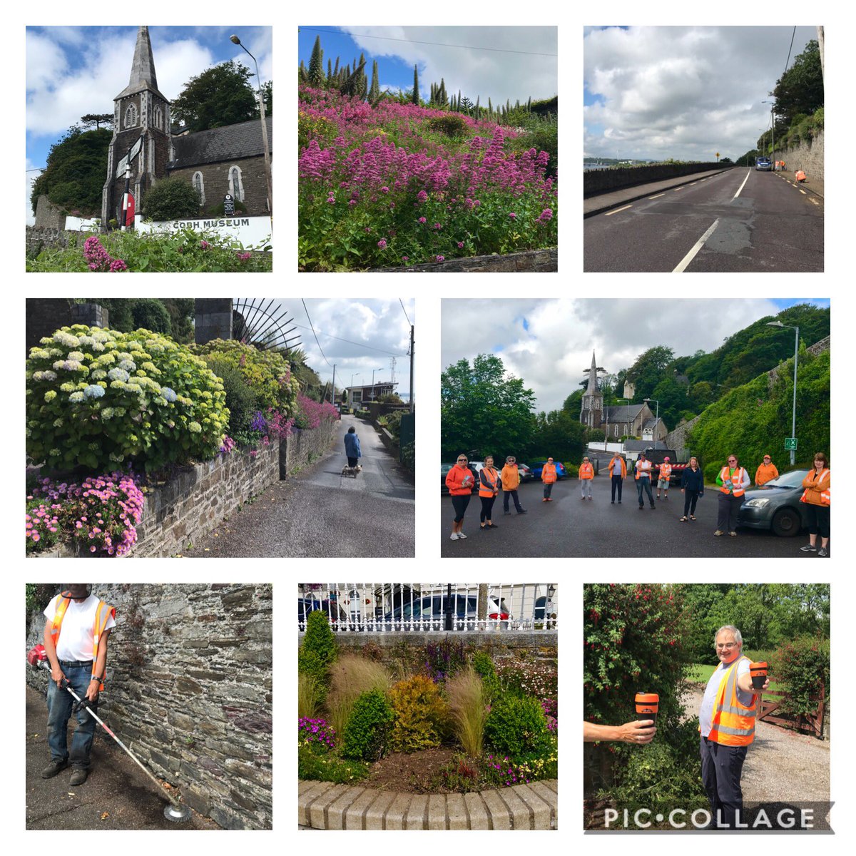 CobhTidy's tweet photo. Enthusiastic hard workers out this morning with Cobh Tidy Towns clearing footpaths, weeding and litterpicking to keep #Cobh beautiful. A socially distanced cuppa after! @NationalSpringC @Corkcoco @CobhHarCham #volunteers #springclean2020 https://t.co/zSU2qw9tdW