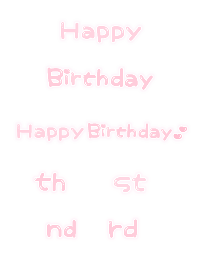 ち ちゃん Lit Link必読 Happy Birthday Th St Nd Rd 数字 ハート Day To Go お誕生日まで あと 日 Birthday Countdown Birthday配信 真ん中バースデー 半透明 量産 透過素材 フリー 素材 かわいい と思ったらrtお願いします 笑