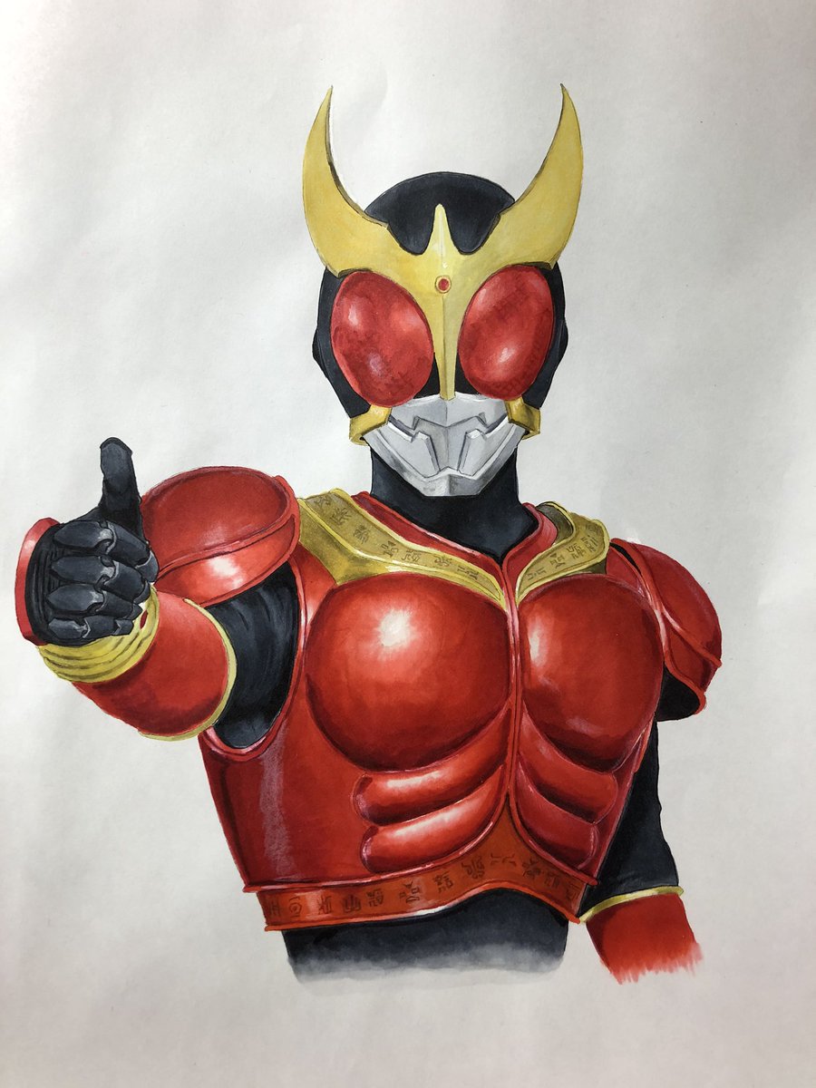 ট ইট র Hero N 氷狼 新作 仮面ライダークウガ マイティフォーム 1度はサムズアップを描きたかった 職場とかでも実はコレやってる笑 芸術同盟 絵描きさんと繋がりたい 特撮絵描きさんと繋がりたい コピック Copic 仮面ライダークウガ T Co