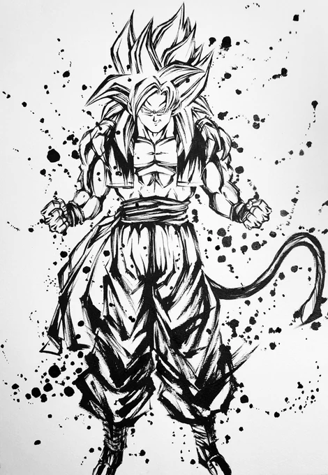 貴様を倒すものだ!!!
#墨絵  #ドラゴンボール  #ゴジータ4 