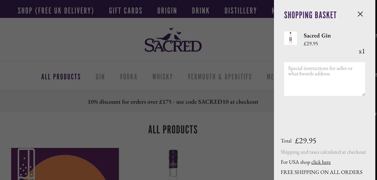 sacred spirits check out asking for what3words address