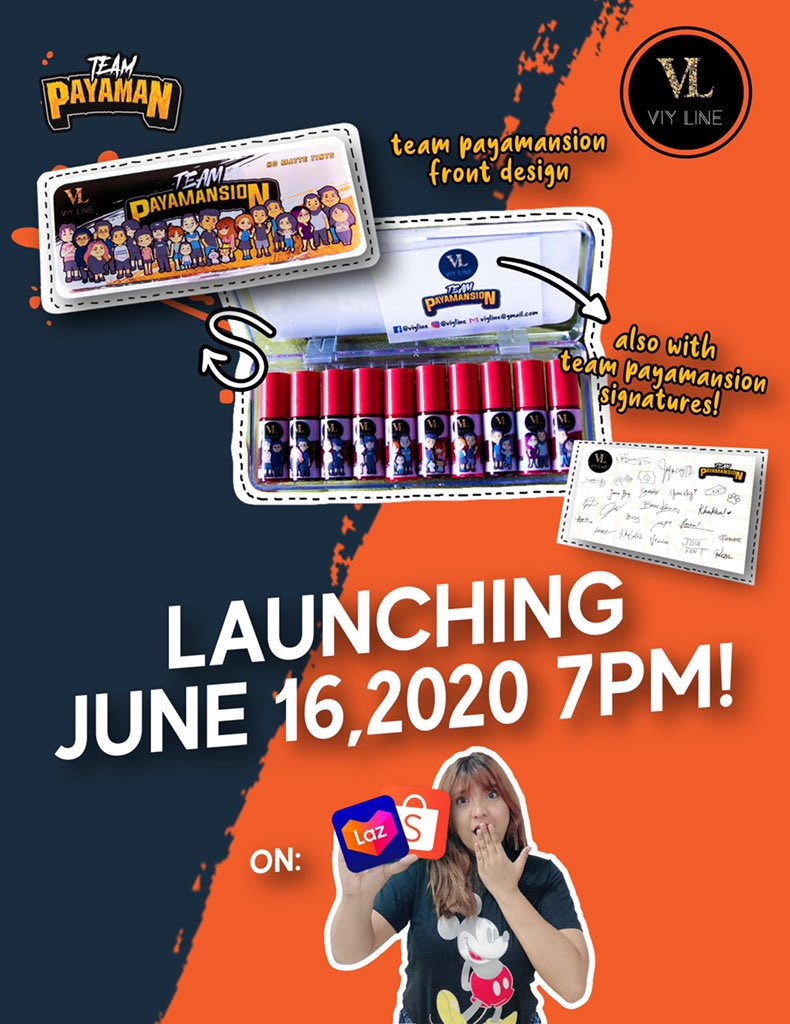 HiThisIsViy's tweet photo. MAY BAGO KAYO ULIT AABANGAN!❤️

TEAM PAYAMANSION HD MATTE TINTS 😍

AVAILABLE SA LAZADA AND SHOPEE ON JUNE 16 7 PM!

cash on delivery and shipping nationwide🙏🏻😍

SAVE THE DATE😍❤️

LAZADA👉🏻https://t.co/w1mL2LFS0Z 
SHOPEE👉🏻https://t.co/M5lrvzwYg7 https://t.co/f1eIkm3dzX