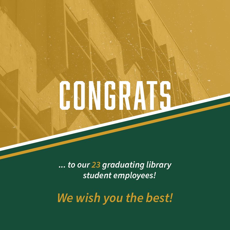 REKLibrary's tweet photo. Congratulations to our 23 amazing student employees who are graduating from @CalPoly - we are immensely proud of all of you and wish you the best of luck in your future endeavors. 
Many thanks for all your hard work at @REKLibrary - we appreciate you!
#calpolynow #graduation2020 https://t.co/UQyjiA2Udj