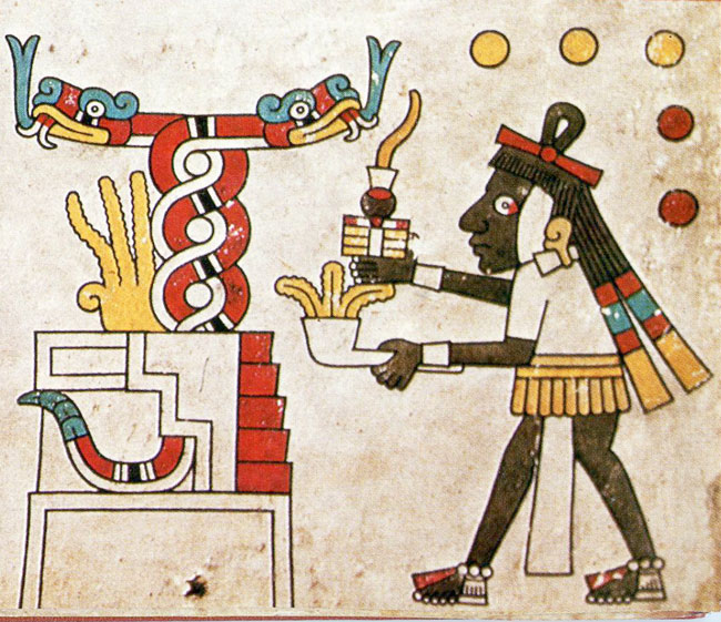 The ancient Aztecs were a civilization that is now in what we call Mexico. Snakes and serpents were very important in their culture and they worshipped them, the pictures below show some of their drawings and monuments.