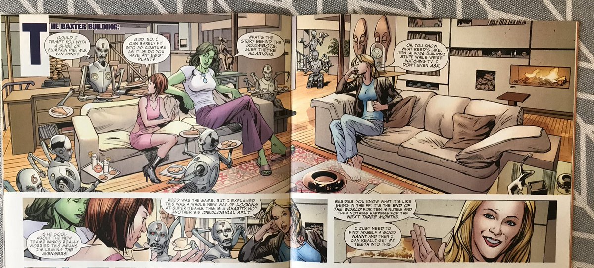 I’ve soured on Millar over the years, but this is a great first issue. It’s packed with the family stuff that make the FF what they are, but doesn’t skimp on the big bold ideas either. Also, Hitch is at his absolute best here. Having just read AoU the difference is marked!