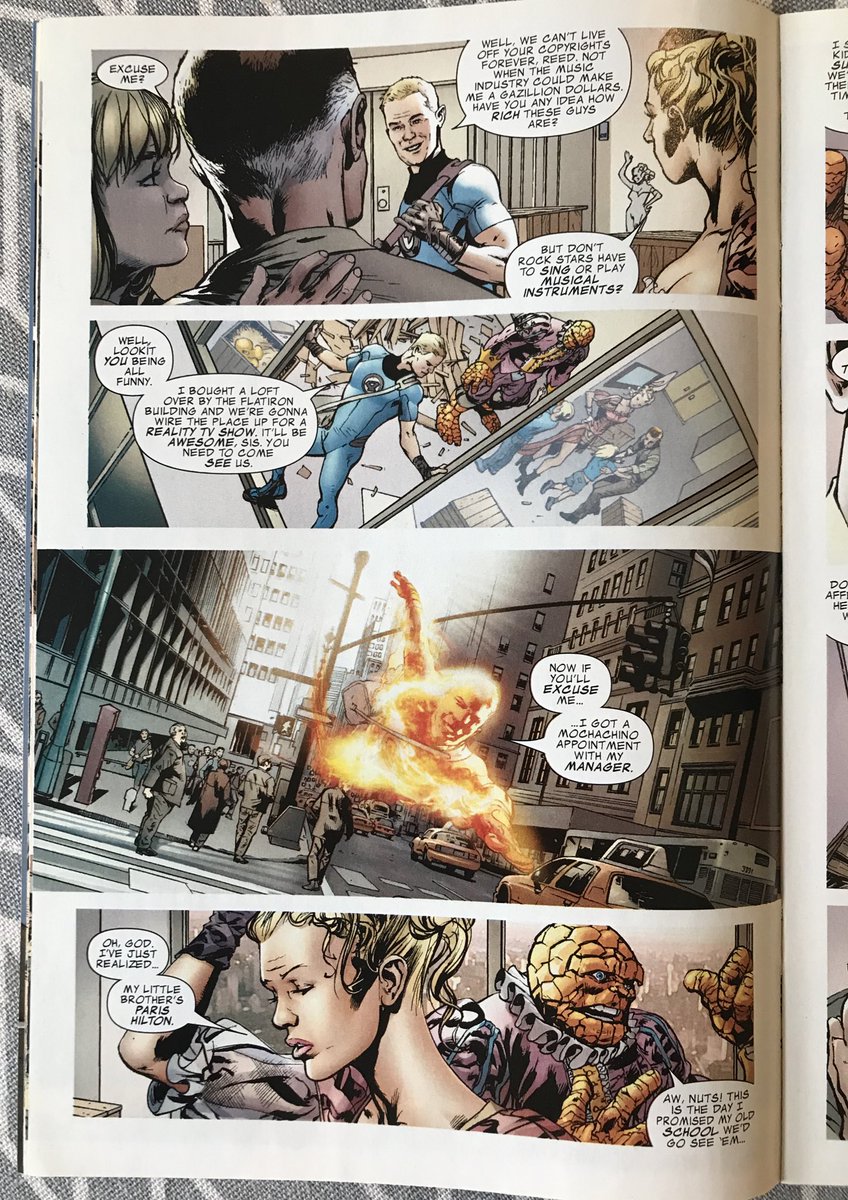 I’ve soured on Millar over the years, but this is a great first issue. It’s packed with the family stuff that make the FF what they are, but doesn’t skimp on the big bold ideas either. Also, Hitch is at his absolute best here. Having just read AoU the difference is marked!