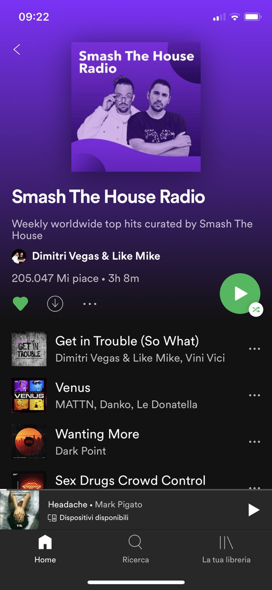 mark_pigato's tweet photo. Thank you so much @dimitrivegas&amp;likemike for supporting @markpigato feat @makiflow  "Headache" in  "Smash The House Radio".

@enforcethesound
#headache #dimitrivegas&amp;likemike
#supporting  #smashthehouseradio  #1001tracklists  #housemusic #followme #markpigato #makiflow https://t.co/K9DLbMuyO2