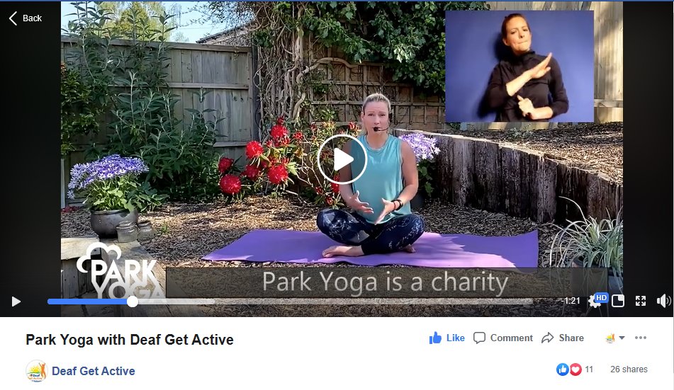 We're back with <a href="/parkyogauk/">Park Yoga</a> tomorrow (Sunday) 9.30am, live on our Facebook page with BSL interpreter Catherine! Come and join us for a gentle start to your day!

#DeafStayInWorkOut #DeafGetActive

<a href="/LivingOptions/">Living Options Devon</a> <a href="/deafsport/">UK Deaf Sport</a> <a href="/activedevon/">Active Devon</a> <a href="/Sport_England/">Sport England</a>

ow.ly/FyXf50A3Qgw