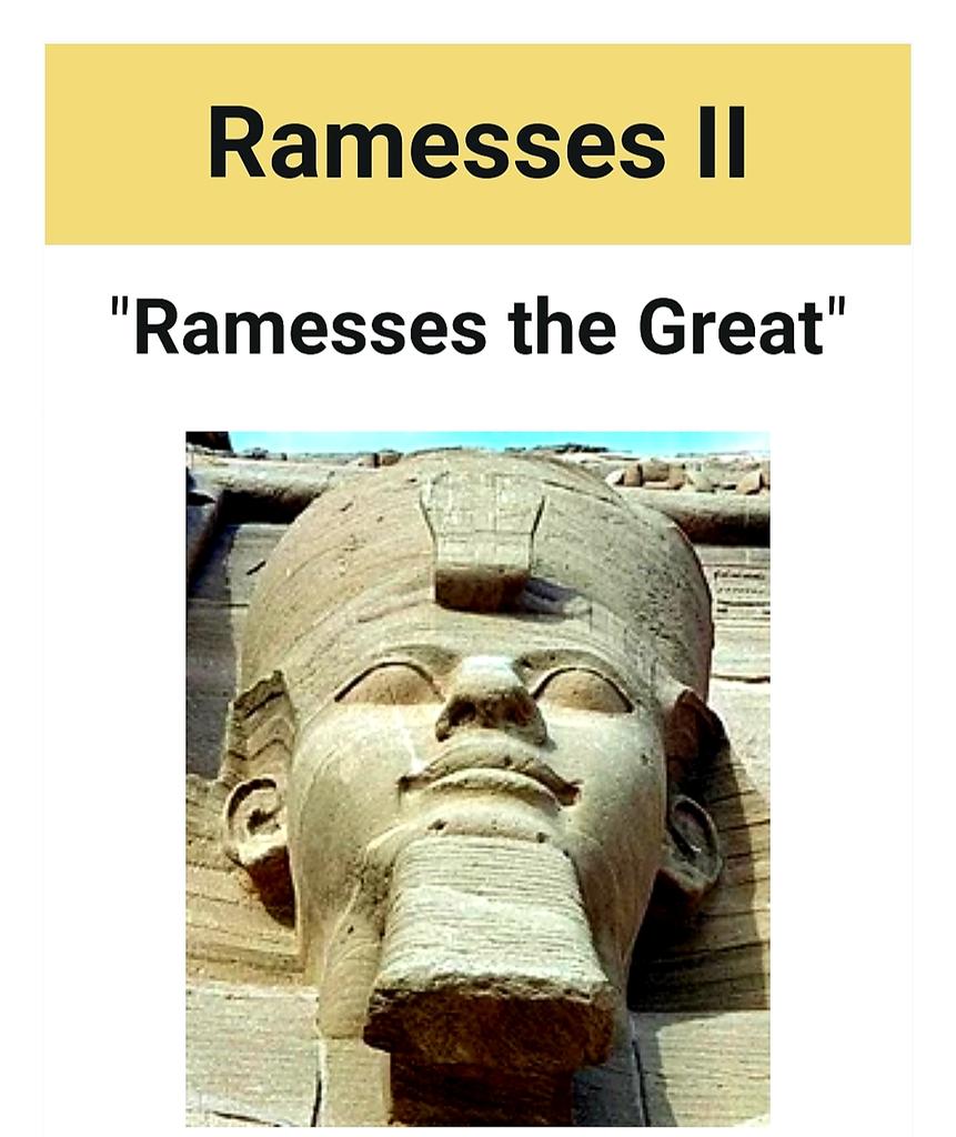 ModecServices's tweet image. This is Ramesses the Second who was one of a number of Pharoahs who enslaved the Isrealites in Egypt &amp;amp; forced them to build the vast monuments in Egypt. Should all his statues &amp;amp; other Pharoahs statues now be demolished?
