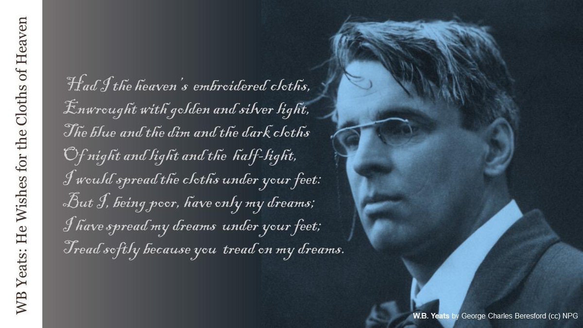 Happy #YeatsDay🖊 

Today we celebrate the 155th anniversary of the birth of W.B. Yeats. 

Let us know what your favourite #Yeats lines are 📚