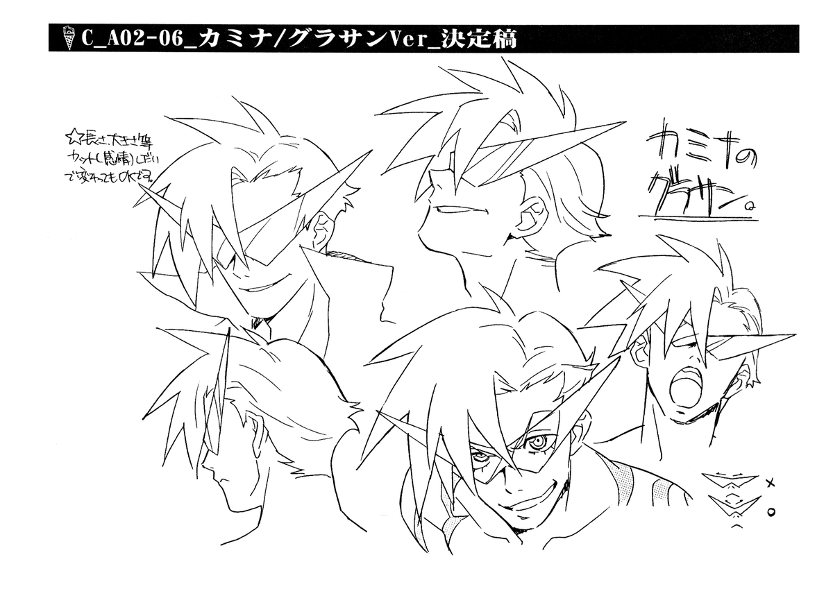 Some Gurren Lagann character sheets (天元突破グレンラガン) 