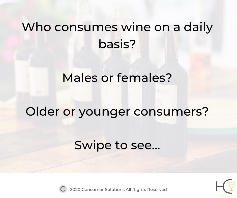 Dr_Consumer's tweet photo. Who consumes wine on a daily basis? Contact us for the full research report to include in your post-Covid #winestrategy. #knowyourconsumer #winebusiness #southafricanwine https://t.co/4KPuyOHK1K