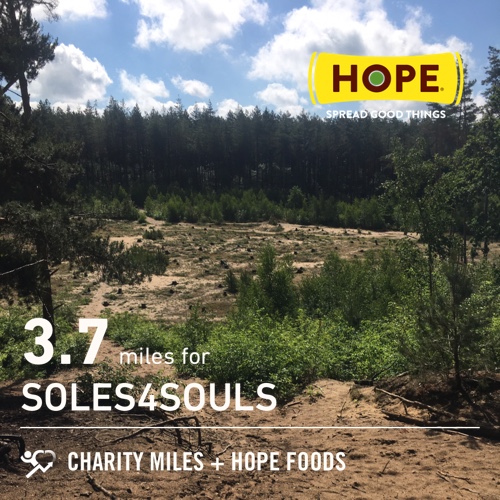 3.7 <a href="/CharityMiles/">Charity Miles</a> for <a href="/soles4souls/">Soles4Souls</a>. Thx <a href="/HopeHummus/">Hope Foods</a> for sponsoring me! #SpreadHope