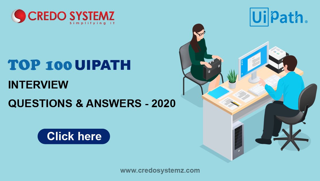 credosystemz's tweet photo. Top 100 RPA UiPath Interview Questions with Answers - Latest Updated(2020)
Check Here https://t.co/5Smm0ipChi
#UiPath #RPA #RPACareer #UiPathFAQs #UiPathInterviewQuestions #RPAInterviewQuestions https://t.co/UXezVmnASO