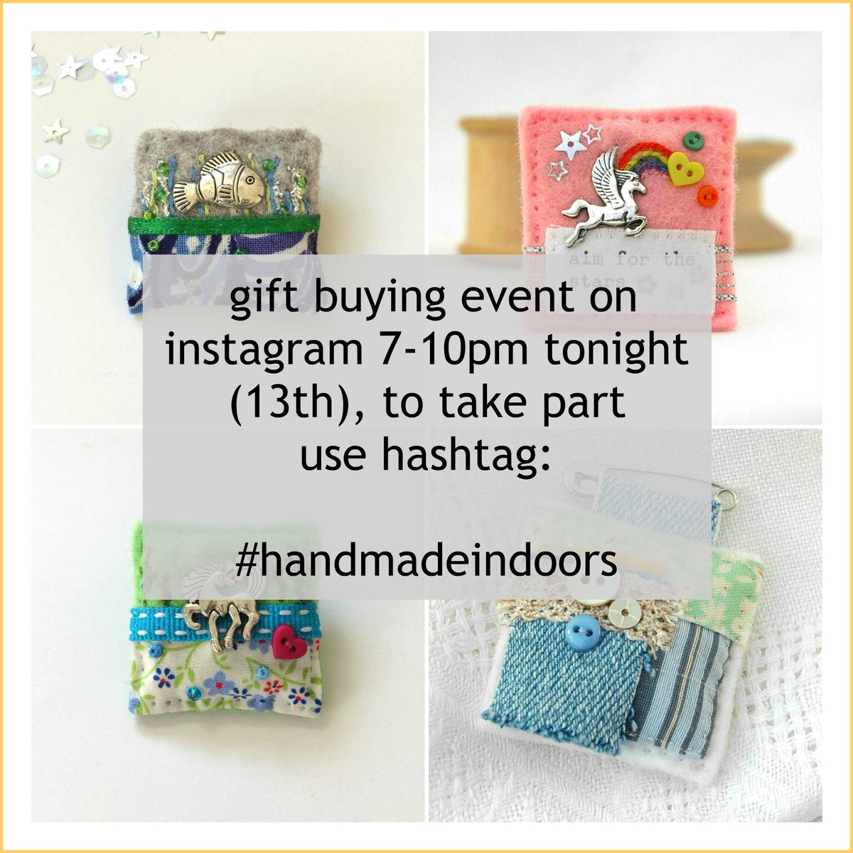 Morning #UKGiftHour.  I'm taking part in an online market this weekend, starts tonight 7-10pm over on instagram.

#UKGiftAM #shopindie #supportsmallbusiness #handmadeindoors