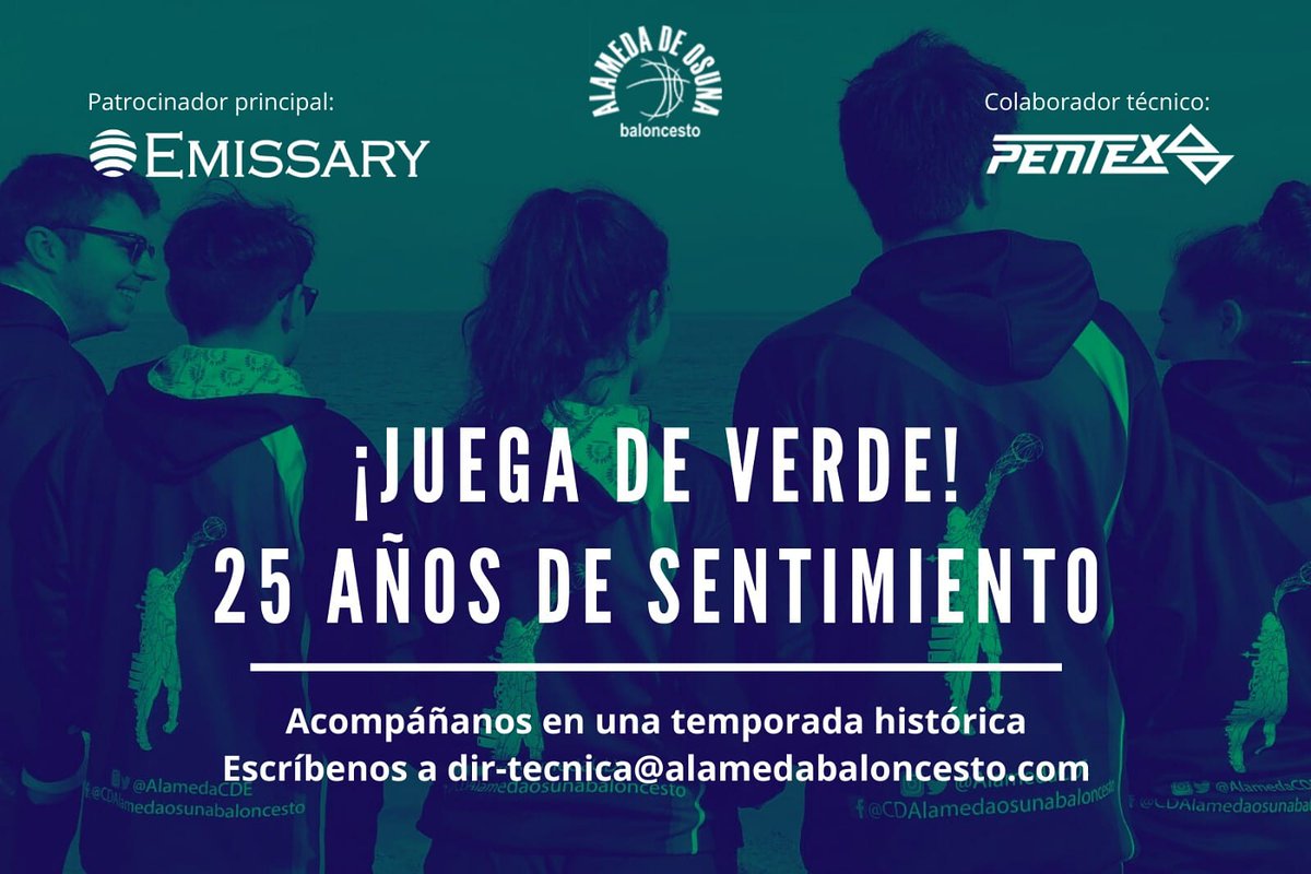 AOBaloncesto's tweet photo. #AOB25 | La próxima temporada será histórica, y queremos contar contigo para disfrutarla como nunca.

Escríbenos 👇🏻
📩 dir-tecnica@alamedabaloncesto.com

#AOBaloncesto | #SentimientoVerde https://t.co/IvkpqFCWly