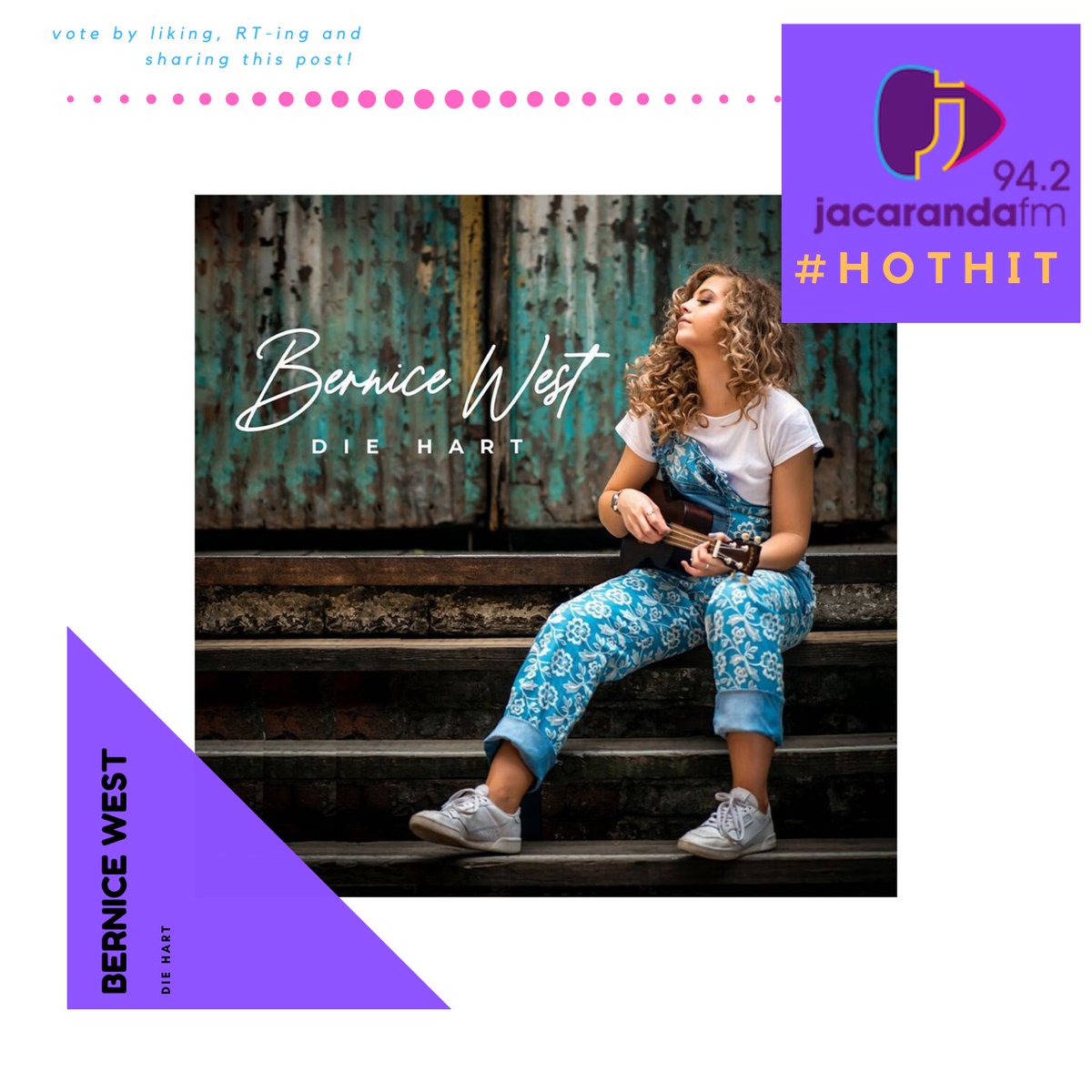 #JacaTop20 Congratulations to the #JacaHotHit of the week - Bernice West - #DieHart!