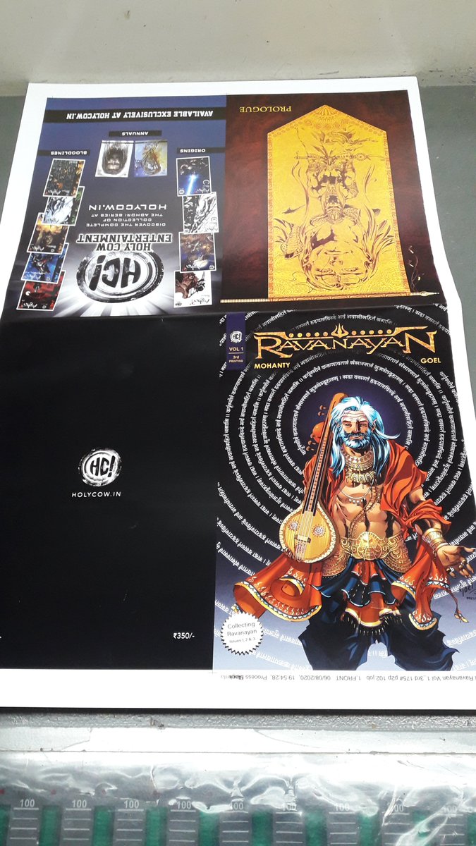 HolyCowEnt's tweet photo. Re printing is always a blessing! As we sold the last copy of Ravanayan Vol. 2 (2nd printing) the 3rd printing is running in the press with a new cover by Vivek Goel & @Pressinator
#comics #indiancomicbooks #ravanayan #reprint #variantcover #hindumythology #indianmythology https://t.co/0E3ZwyCLLs