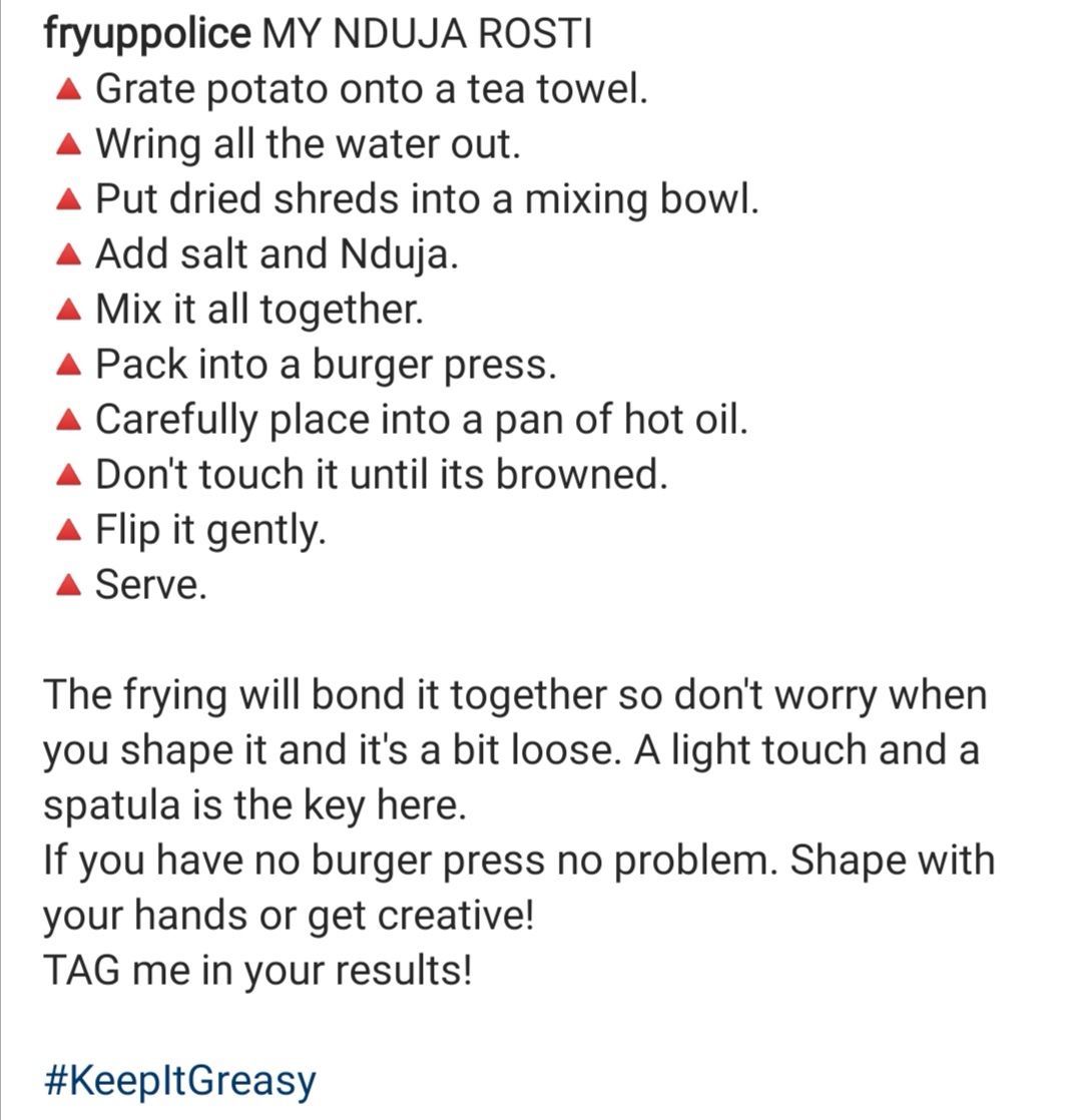 fryuppolice's tweet image. Consider your Rosti game upped
#KeepItGreasy