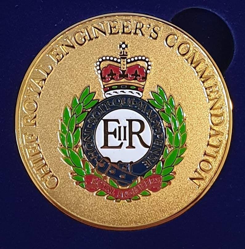 CO_71_Engineer's tweet photo. Congratulations to all recipients of Chief Royal Engineer @UrchTyrone’s Commendations including @71_Engr_Regt’s own SSgt Hall for being an inspirational ambassador and role model for her sport, karate, and the wider Corps of Royal Engineers 🏅👊 @103_Fd_Sqn_RE @Proud_Sappers https://t.co/YNbLDMfDU2