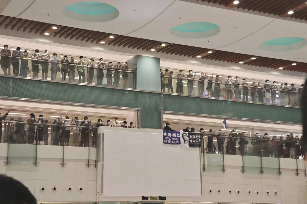 cheung_rachel's tweet photo. Civilians gathered in #NewTownPlaza in #ShaTin for a #SingWithYou event.
#612Protest https://t.co/66Q7nTN8Hn
