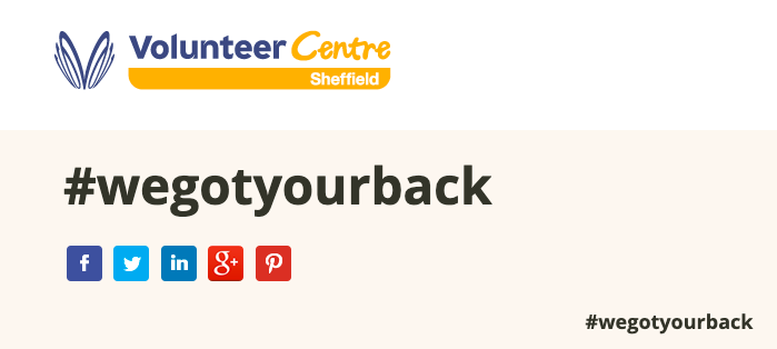 Wegotyourbackuk's tweet photo. A massive thank you to @VolunteerSheff for acknowledging our work https://t.co/eQBxaHhFeF https://t.co/zpPKvg3Rlb