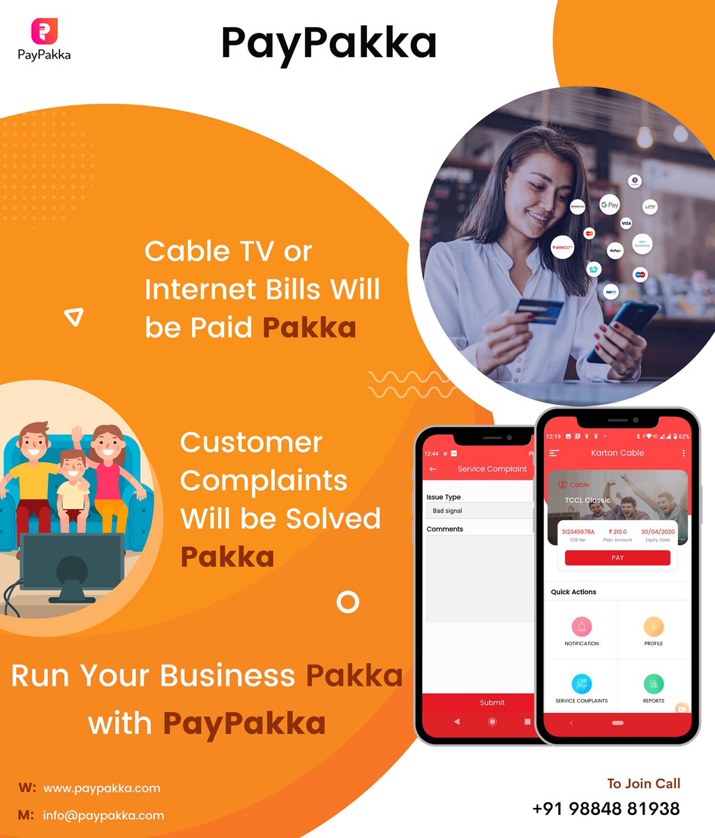 ezhilraj's tweet image. Run your business PAKKA with PayPakka
#paymentsolutions #futureofpayments #mobilepayment #onlinepayments #paymentservices #cabletv #digitalpayments #yourbusiness #smallbusiness