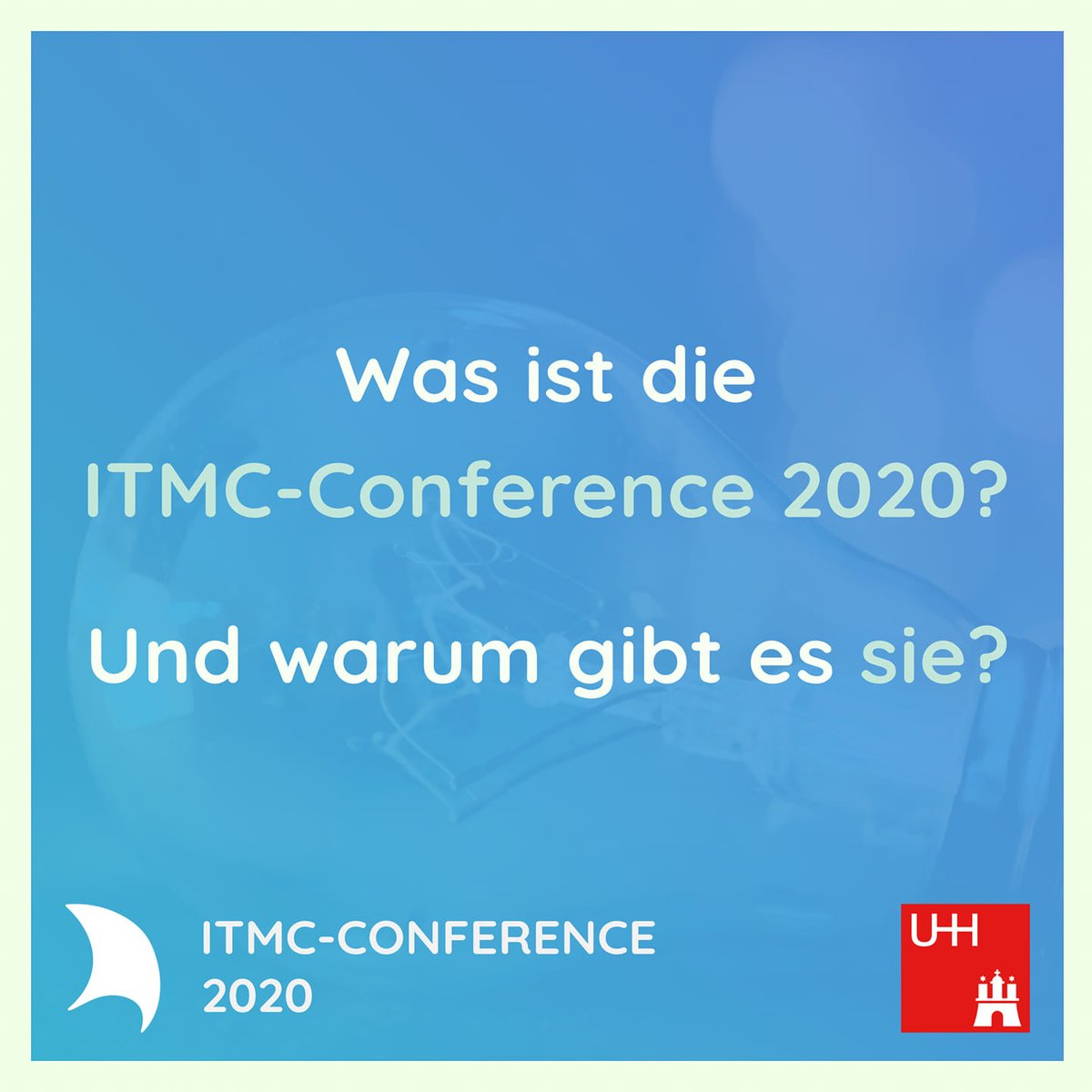 In unserem Studiengang ist es Tradition, dass die Studenten aus dem ersten Semester eine Art #Messe im Folgejahr organisieren, genannt die ITMC Conference.

Mehr dazu erfährst du am 24.06 um 17 Uhr im #Livestream!
Besucht außerdem unsere Website: 
…-conference.informatik.uni-hamburg.de