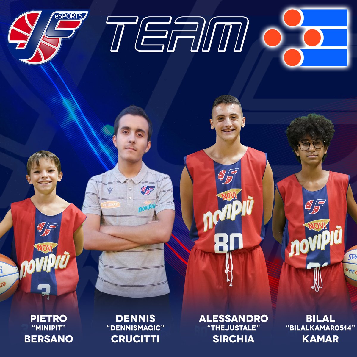 juniorcasale's tweet photo. Ecco a voi la nostra squadra di eSports!
Il comunicato: https://t.co/E3l3l9WlCL
Media partner https://t.co/PvWfsQFEbX
#JCPrimeTime | @lnpsocial | #esports | #basketball | #playstation | #nba2k20 | @eSportsMag_it https://t.co/q0cSvTIlxH
