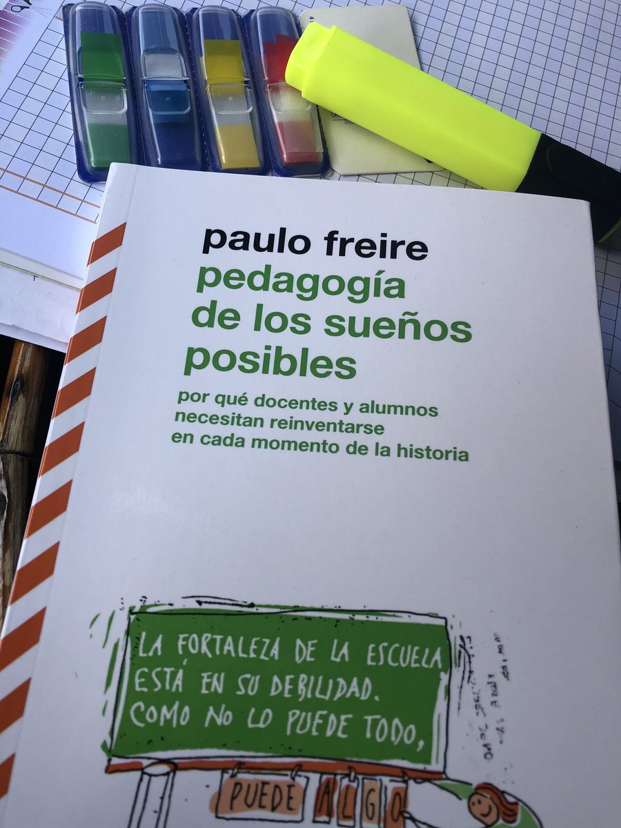 JuanAguilarT's tweet photo. «Ser en el mundo significa transformar y retransformar el mundo, y no adaptarse a él... Es intervenir en la realidad y mantener viva la esperanza» «Despertar la conciencia política de los educadores» (Freire)
Gracias @c_magro @ftsaez
#SentirEsperanza
#ValienteRevoluciónCultural https://t.co/bgyUJdCWYO