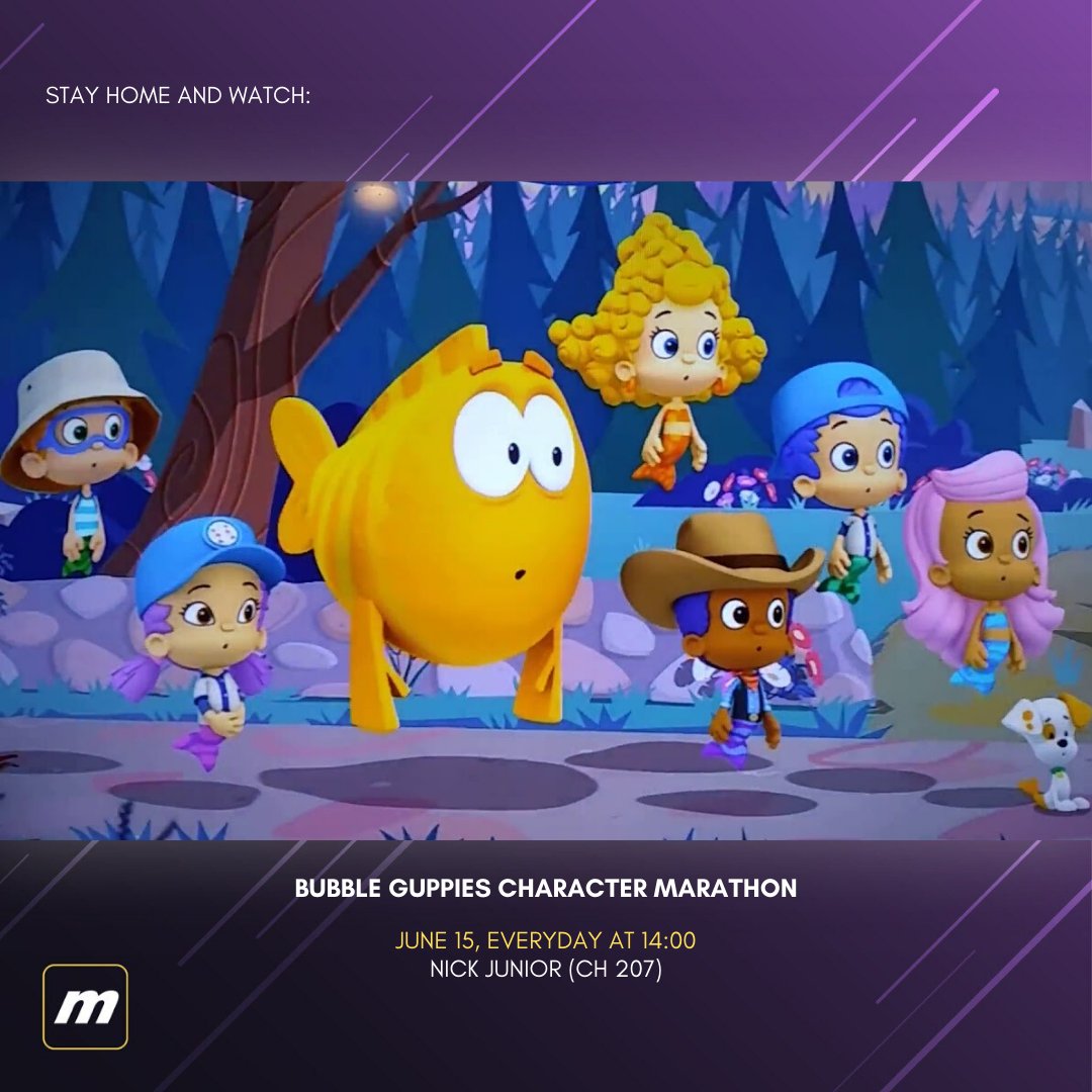 Let your kids meet all their favorite Bubble Guppies Characters in the  comfort of your home! Watch Molly, Gili, Nonny and Bubble Puppy's  “fin-tastic” adventures for four weeks in a row, June, image size:1080x1080