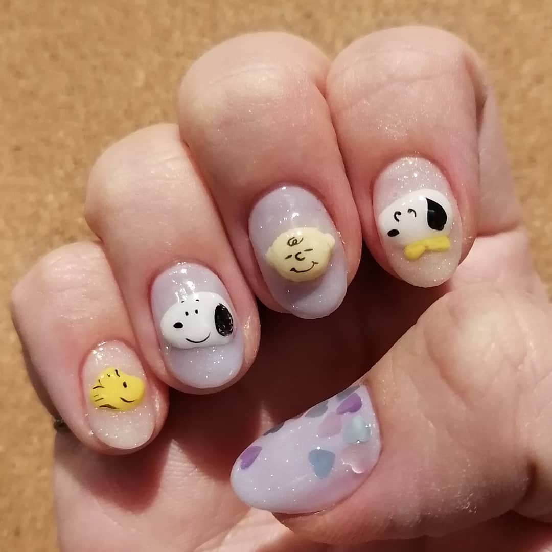 Hisae Nail スヌーピーとシナモロールという謎の組み合わせ サンリオ投票1位の子 シナモンロールだとずっと思ってたけどシナモロールだったのね だいぶ長らく勘違いしてた D Ii ネイル 痛ネイル キャラネイル 3dネイル サンリオ サンリオ