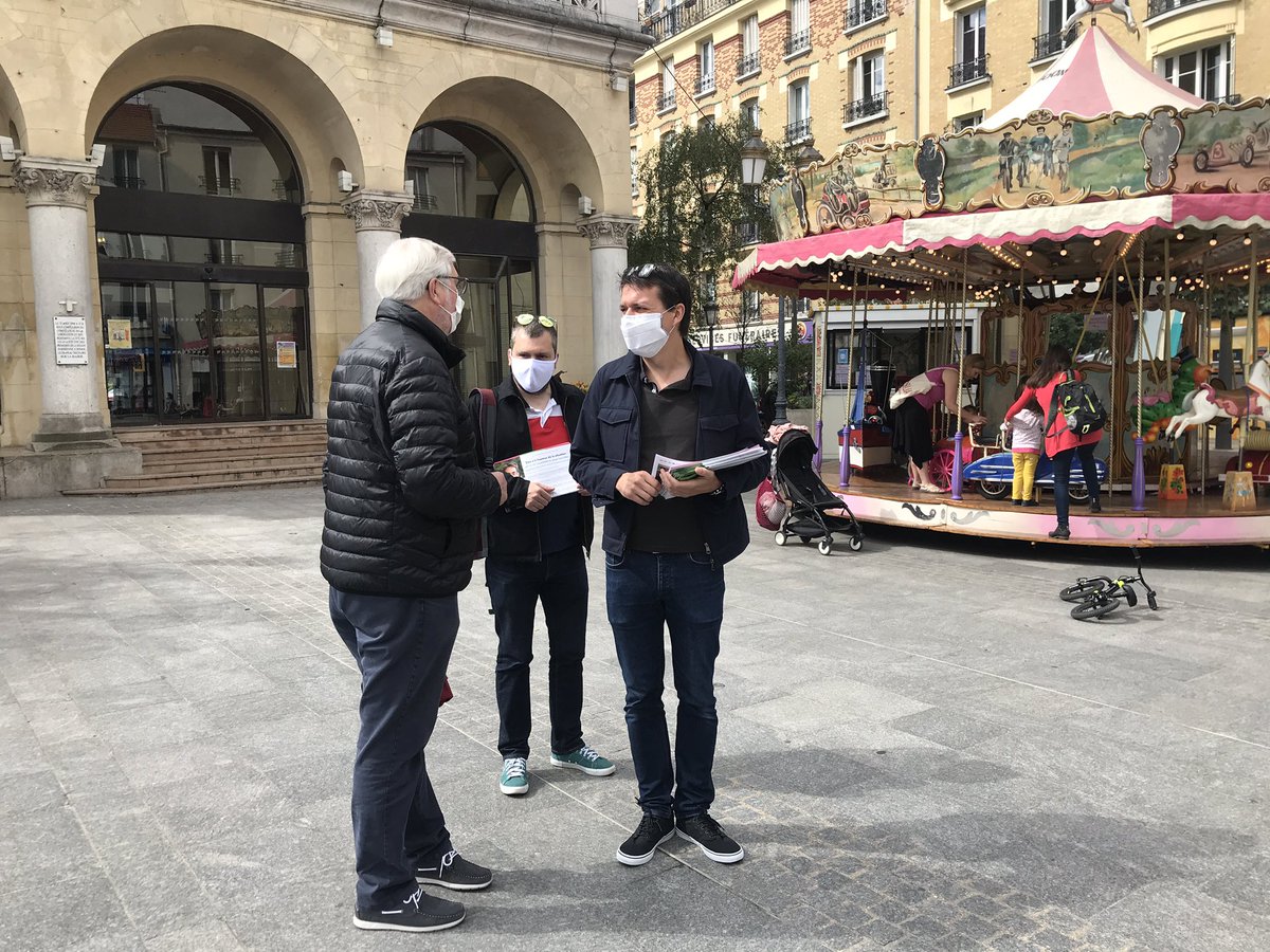 Sur le terrain, une fois de plus ! Nous comptons sur vous le #28juin ! #leslilas #leslilas2020 #lionelbenharous2020