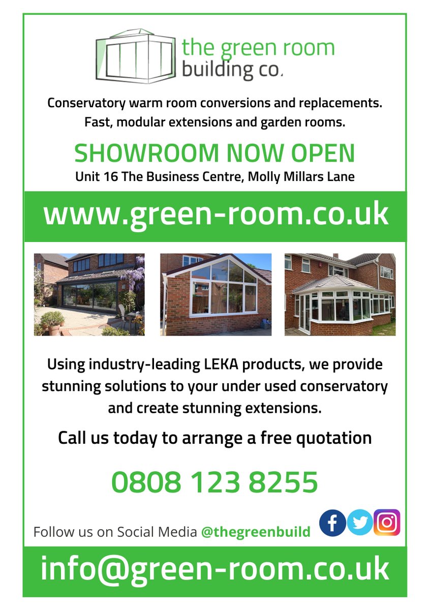 thegreenbuild's tweet photo. Hi all.

Welcome to the weekend. If you're looking to turn your barely used conservatory into a stunning room you can use all year round, we can help.
Whether it's a study, play room, that dining room you've always wanted, chill out zone, fitness room etc, call us now 08081238255 https://t.co/XKMTLGEIhx