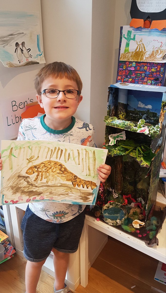 pangolino_org's tweet image. Ben made this sublime #pangolinart after hearing of pangolins on #letsgolive last week. What a fun way to engage your kids to raise awareness of pangolins. Paintings, poetry &amp;amp; music are all welcome.

Like for pangolins, rt for Ben, follow @pangolino_org for more #artforpangolin💚