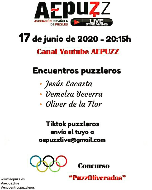 aepuzz's tweet photo. Penúltimo programa de la temporada de AEPUZZ Live, el próximo miércoles 17 de junio, con los
🧩ENCUENTROS PUZZLEROS🧩 en nuestro canal de YouTube.
"Los encuentros puzzleros unen piezas y personas al mismo tiempo."
¡Contamos contigo!👍
#aepuzzlive #aepuzzlive08 #aepuzz #puzzles https://t.co/3cLyTFE9Fz