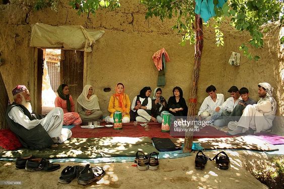 People of  #Shomali: A  #family having a good time at a  #traditional courtyard.  #Shomali is a plain 30 km wide and 80 km long northern  #Kabul