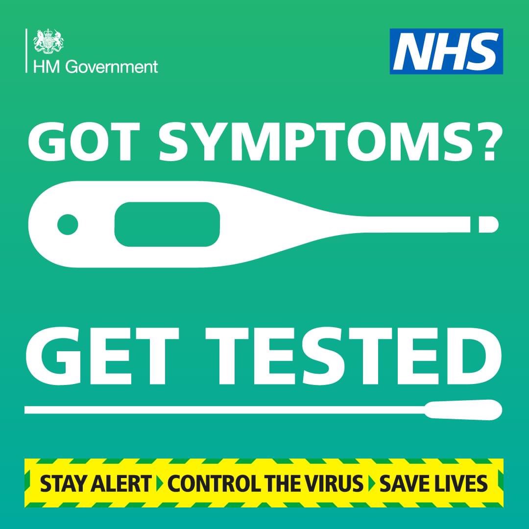 RossendaleCFRS's tweet photo. If you have a high temperature 🤒 , a new, continuous cough 🤭, or loss or change to your sense of smell👃 or taste 👄, you must get a coronavirus test 🔬.

Book a test here: https://t.co/aBYXuezMjk

#StayAlert https://t.co/cJOpoUO8nN