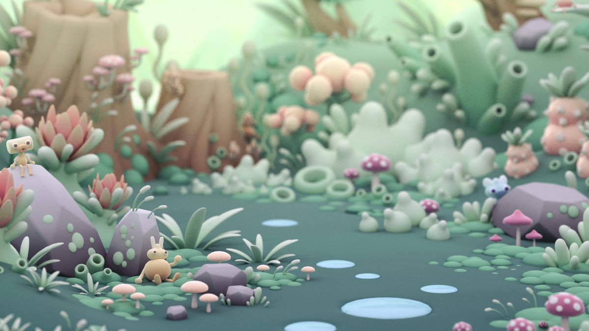 IanZell's tweet photo. Closer look at some of the areas of the larger garden scene. It was fun trying to find little compositions within a larger composition https://t.co/BxU3BoYueI