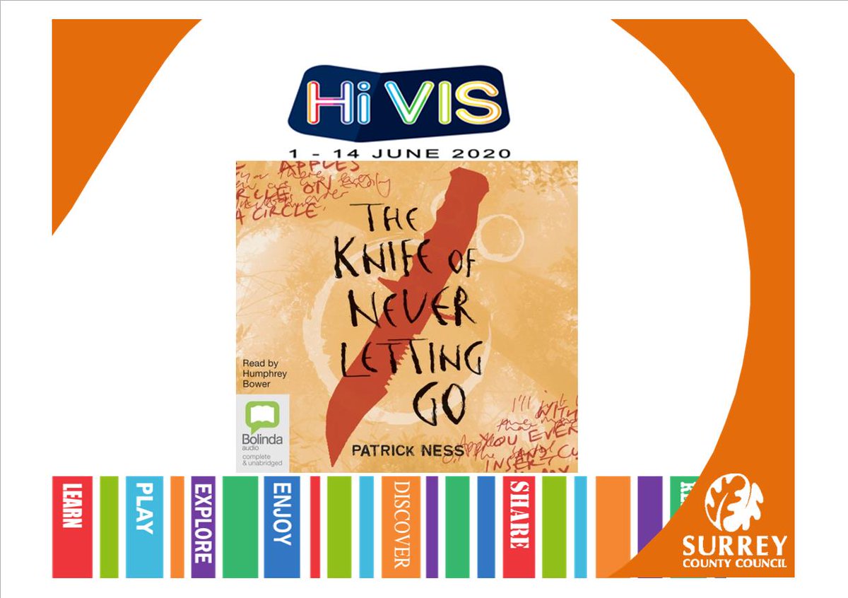 SurreyLibraries's tweet photo. Today's #HiVIS2020 eAudiobook review is The Knife of Never Letting Go by #PatrickNess. In Prentisstown, Tom Hewitt is the last boy. Just before he reaches adulthood, he discovers a spot of silence, in a town where everyone can hear each other’s thoughts. https://t.co/uubYqZqZBQ https://t.co/qw4etGzLnn