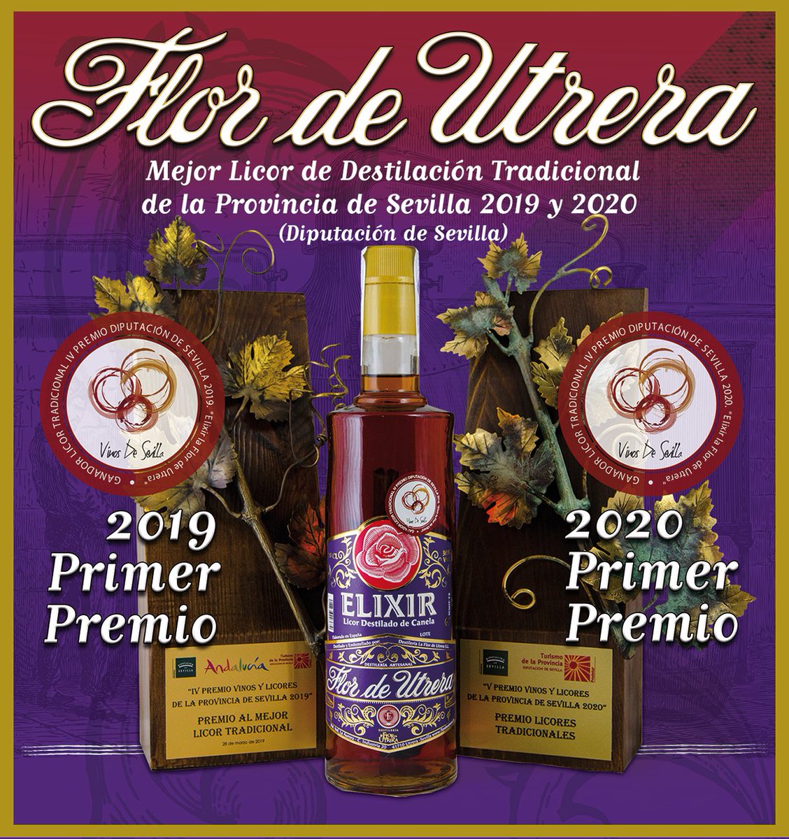 FlordeUtrera's tweet image. Hace unos dias hemos recibido por segundo año consecutivo el PRIMER PREMIO  al Mejor Licor de Destilación Tradicional de la Provincia de SEVILLA. Nuestro Elixir de Canela vuelve a ser reconocido así por el jurado. Gracias a todos   por las muestras de cariño.