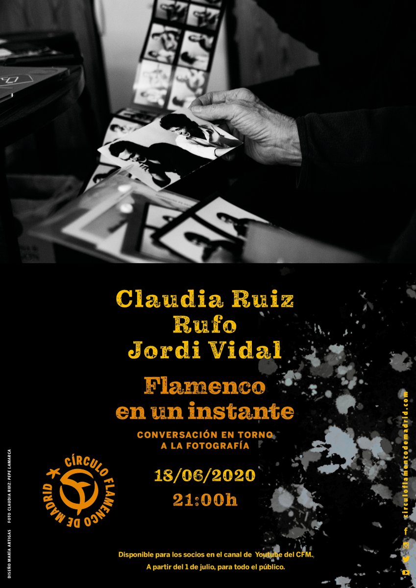 18/06 Conversación en torno a la fotografía en <a href="/cirflamencomad/">Círculo Flamenco de Madrid</a> "Flamenco en un instante" con Claudia Ruiz, Rufo y Jordi Vidal <a href="/CronicasFl/">Rufo Crónicas Fl</a> @jordividalfoto <a href="/carlosmb1974/">Carlos Martín Ballester</a> <a href="/elflamencovive1/">El Flamenco Vive</a> <a href="/CADFlamenco/">C.Andal.Doc.Flamenco</a> <a href="/CulturaCuenta/">➧ Agencia Andaluza de Instituciones Culturales</a> <a href="/Madrid_Cultura/">Madrid Cultura</a> <a href="/deflamenco_com/">deflamenco</a> @ExpoFlamenco1 <a href="/Caminosdelcante/">Caminos del Cante</a>