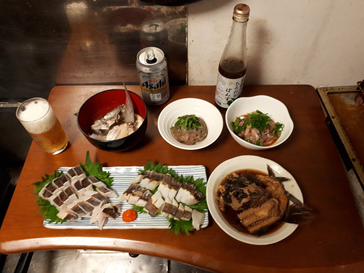 Uzivatel 和食 なお寅 筋肉旦那 Na Twitteru 和食居酒屋なお寅です アイナメ 炙り 湯引き アラの煮付け 鯵 たたき なめろう 味噌汁 アイナメは皮の食感も良いので残しています こちらはポン酢ともみじおろしでお召し上がりください そして