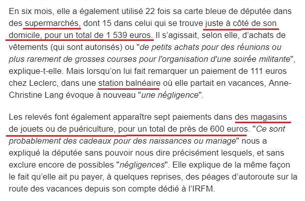 rachidowsky13's tweet photo. Madame @AChristine_Lang. Quand on est connue pour avoir utilisé ses frais de mandat pour payer ses courses, ses vacances, ses cadeaux ou le remboursement de son prêt à usage personnel : on évite de donner des leçons d'éthique et de déontologie aux autres. 
https://t.co/slrNd1i5x0 https://t.co/4MX5CGivpH