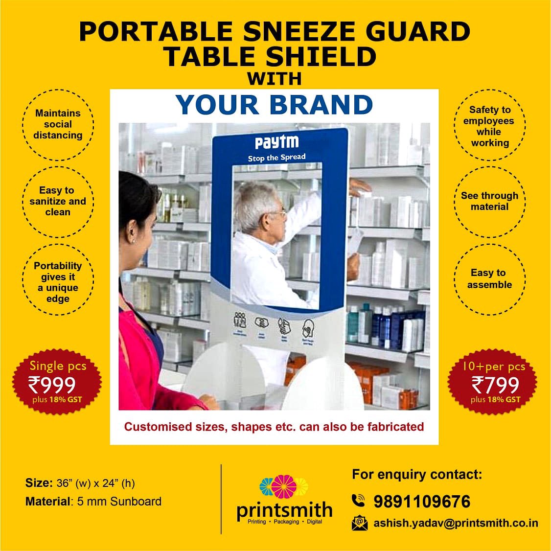 PrintsmithIndia's tweet photo. @ArvindKejriwal @narendramodi @PaytmBusiness #ShieldHero @Pharmadept @Cipla_Global @DrLupo #Atmanirbhar #SupportLocalBusinesses #branding #marketing https://t.co/NUK8usARJH