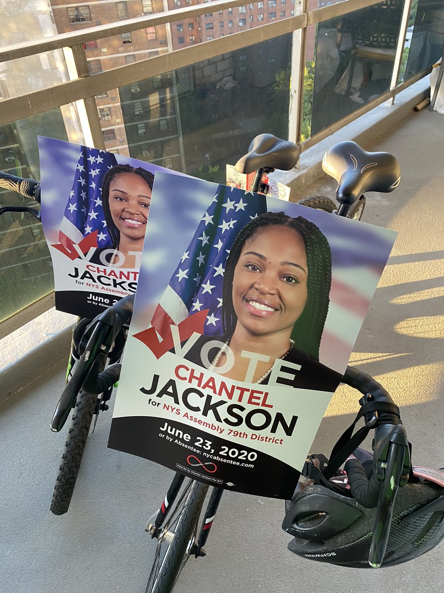 Chantelj79's tweet photo. Today we are riding through the 79th Assembly District and reminding people that early voting starts today! Meet us at 11:30 am at 775 Concourse Village East. Bring your bike, helmet, lock and good energy! #chantel2020 https://t.co/ul12R196d4