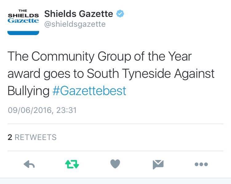 STynesideAB's tweet image. What amazing memories we have. 4 years ago we won Community Group of the Year at the Best of South Tyneside Awards. 

Incredible achievement for all of our teams over the past few years.