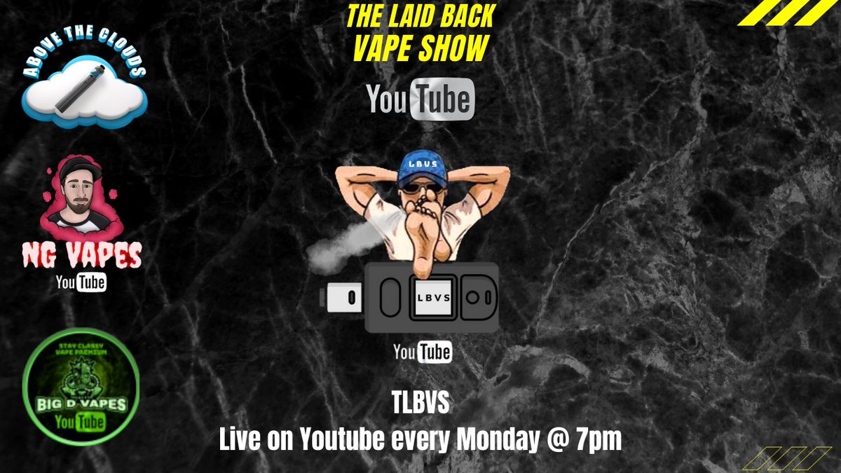 Every Monday on the You Tubes! From 7pm. (TLBVS)
Come and Join us for a chat.
#vapeshow #vapeuk #ukvape #ukvaper #ukvaperz #vapelife #vapecommunity #vapeon #vapeusa