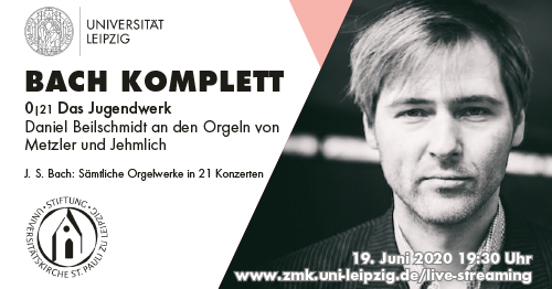 MusikZu's tweet photo. zum #Bachfest ein Konzerthinweis
Bach - Das Orgelwerk
Daniel Beilschmidt an den Orgeln von Metzler und Jehmlich im #Paulinum - Aula/#Universitätskirche St. Pauli zu #Leipzig Konzert 0/21 am 19. Juni 19:30 live unter https://t.co/CJsz8SJriz https://t.co/KPD2oKeW4H
